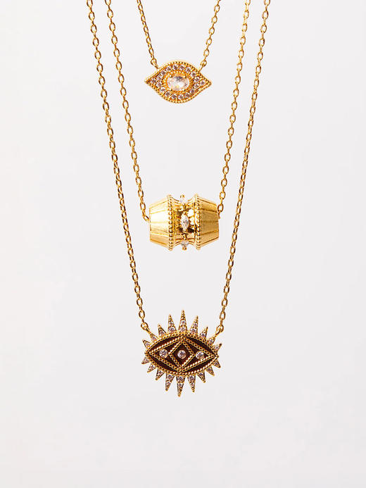 订购8周到｜MYA-BAY-WHITE MAJESTIC EYE-眼睛形 白色 吊坠 项链［比利时设计师］ 商品图2