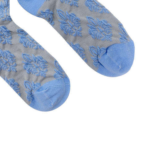 谜底中筒袜2026春季新品复古浮雕袜精致提花拼色袜子女261MQ0409 商品图3