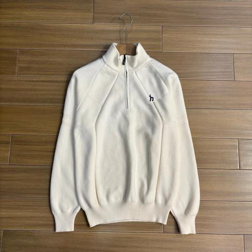 D120876秋冬新款男士舒适简约半拉链立领针织毛衣 商品图4