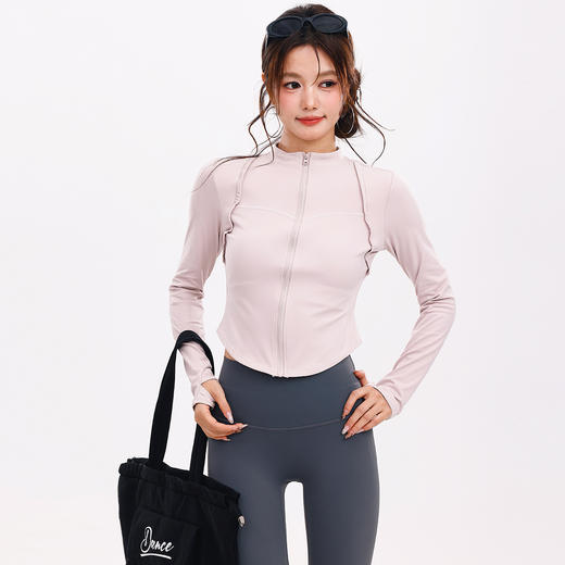 跃牌【禅语梵心】加绒健身外套女防寒保暖拉链上衣运动健身瑜伽服WT5564 商品图4