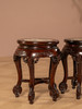二十世纪	红木镶云石螭龙纹三弯腿五足圆凳（一对） 商品缩略图1