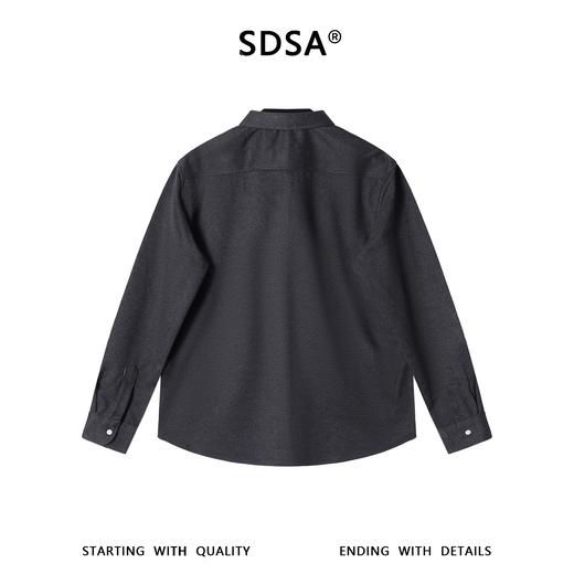 9213SDSA男士秋冬新款痞帅男装复古简约拼接撞色翻领衬衫百搭时尚衬衣 商品图5