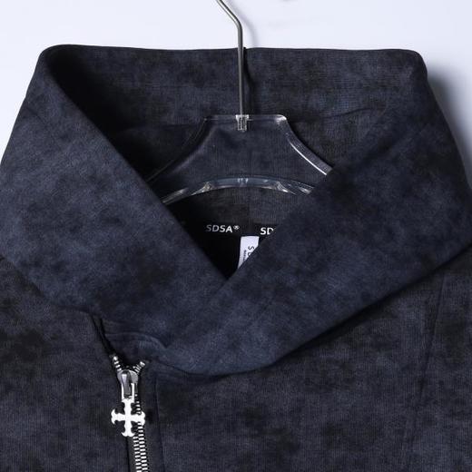 WT317SDSA秋冬新款痞帅男装韩版潮牌扎染斜拉链连帽卫衣百搭开衫外套 商品图2