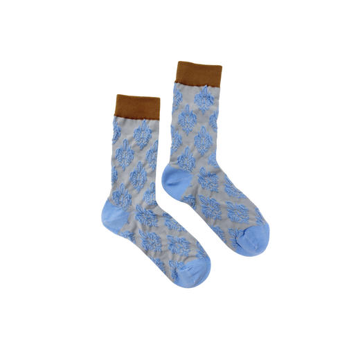 谜底中筒袜2026春季新品复古浮雕袜精致提花拼色袜子女261MQ0409 商品图0