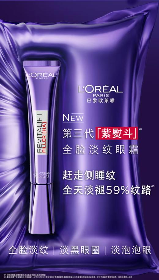 1F欧莱雅复颜玻尿酸水光充盈玻色因全脸淡纹眼霜30ml 商品图0