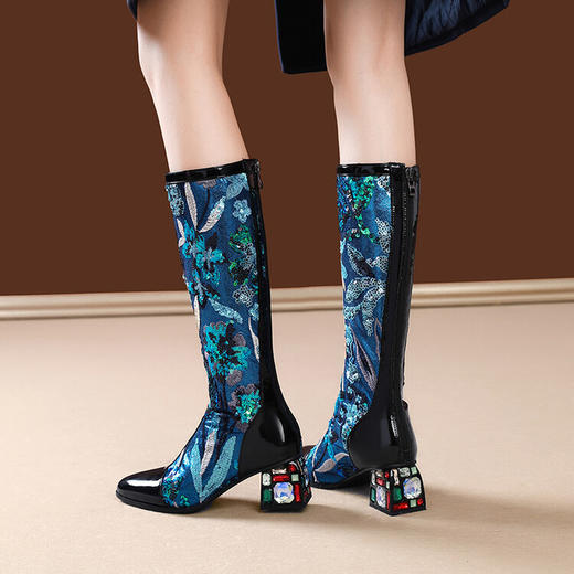 【预售5天】民族风马丁靴图腾中筒XC2005-18 商品图2