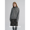 MAISON CECILE 秋冬羊毛混纺复古格纹显瘦高腰微一字/A字毛呢半裙 商品缩略图2