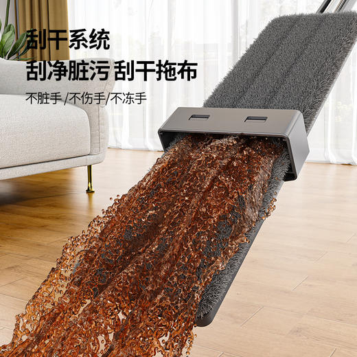 【高端喷雾❗️免手洗拖把】高分子细喷头，全杆身储水350ml黄金容量，深入缝隙，360°旋转清洁无死角，一拖净干湿两用可储水懒人墩布QQ 商品图1