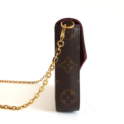 【95新LV路易威登POCHETTE FELICIE手袋M61276棕色老花新款按扣三合一链条包单肩包女士 231125NJS37 商品图3