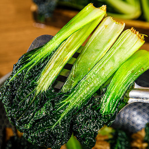 『湖北随州泡泡青』皱叶黑白菜，饱满柔嫩，叶肉厚实，叶泡墨绿，清新爽口，现摘现发 商品图6