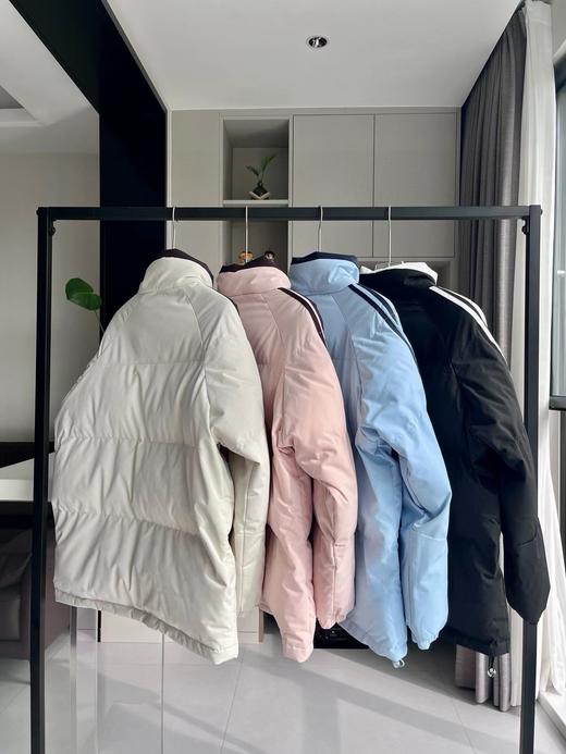 D120825刺绣款三叶草三条杠保暖立领棉服男女同款 商品图1