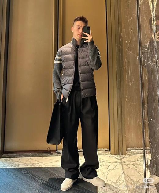 萌口针织拼接袖徽标立领户外运动羽绒棉棉服外套 商品图2