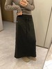 D120846简约舒适高腰抽绳直筒微修身加绒松紧腰半裙 商品缩略图3