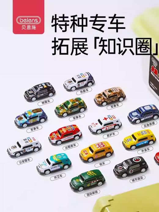 贝恩施儿童汽车惯性回力仿真套装玩具男孩赛车模型生日礼物3-6岁 商品图1