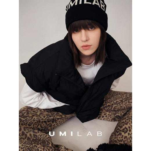 UMILAB｜狂野*藏肉神裤加厚100%棉VTG豹纹松紧腰茧型休闲裤P1296W 商品图4
