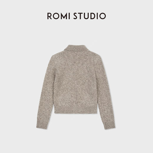 ROMI STUDIO“老钱腔调”丝光羊毛混纺牛角扣开襟毛衫 RWCWSG7200 商品图1