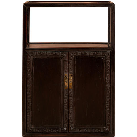 清	红木回纹亮格柜摆件 商品图5