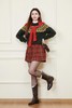 L.Fleuri 复古红色格子减龄毛呢百褶短裙 21971 商品缩略图5
