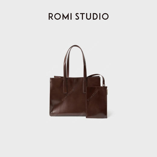 ROMI STUDIO 首饰袋 油蜡头层牛皮擦色开边珠手提包 RWCAP06432 商品图0