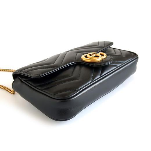 【95新】Gucci 古驰Marmont系列751526黑金马蒙二合一链条包单肩斜挎包女士 031225AK17 商品图6