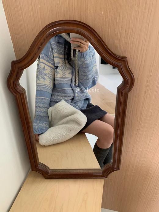 D120838复古韩系学院风短款翻领针织开衫外套女款 商品图6