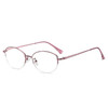 【时尚简约】康迪 高档时尚防蓝光紫外线半框老花镜KD2211 （女款）红色/紫色 整体线条流畅舒适 商品缩略图5
