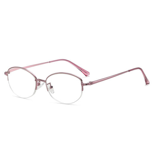 【时尚简约】康迪 高档时尚防蓝光紫外线半框老花镜KD2211 （女款）红色/紫色 整体线条流畅舒适 商品图5