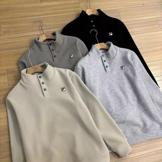 D120808加绒加厚一体绒卫衣半高领防风保暖男士打底衫 商品图1