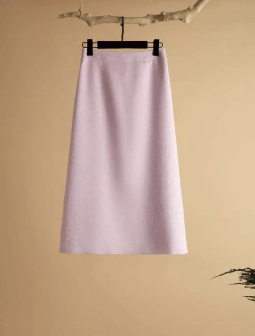 烟紫墨山集新中式粗花呢半裙 商品图0