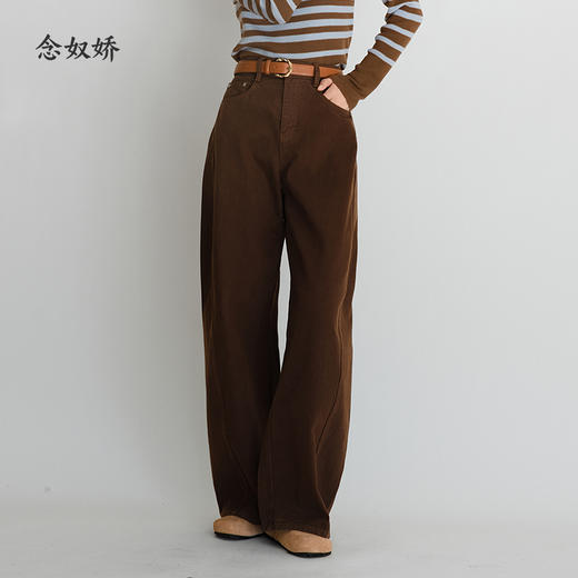 【商场同款】CNT5B74 “ 摩卡弯刀裤 ” 拉绒牛仔裤，亲肤舒适保暖 弯刀裤型酷感十足 商品图2