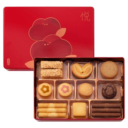 【喜悦什锦礼盒】礼盒内含10款曲奇饼干，包括独有的花花造型曲奇，香浓美味。 商品图4