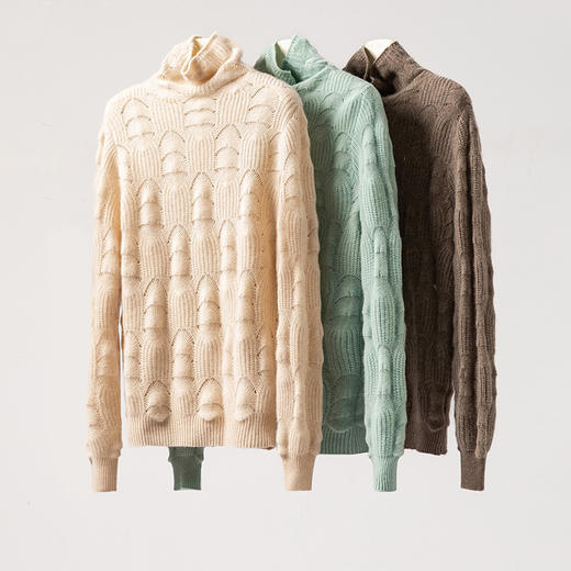 100%Baby小山羊绒~高领加厚山羊绒衫女针织保暖毛衣BABY25031 商品图2