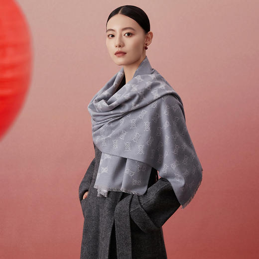 万事利 节节高升真丝绒披肩 商品图3