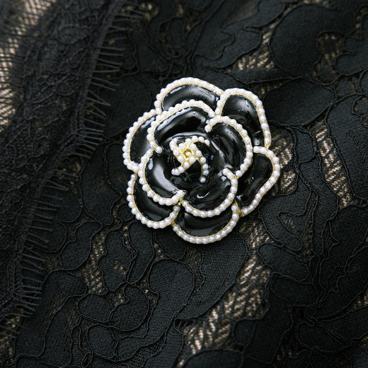 「高货wl」全新升级【铂金会员312/天猫419/差价107】(00718)洛诗琳2025秋冬气质轻奢小香风蕾丝拼接人字纹毛呢连衣裙 商品图3