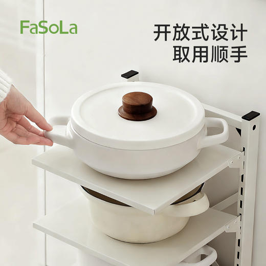 FaSoLa家用货架多层落地阳台客厅收纳展示超市杂物间储物柜子多功能置物架 商品图3