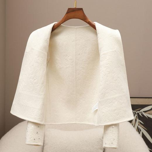 断码清仓价HH 25111311新款81.3%羊毛双面尼外套休闲圆领小香风上衣 商品图3