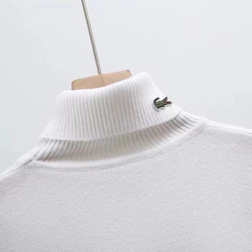 D120877纯色高领基础款柔软舒适绿标翻领毛衣针织衫 商品图5