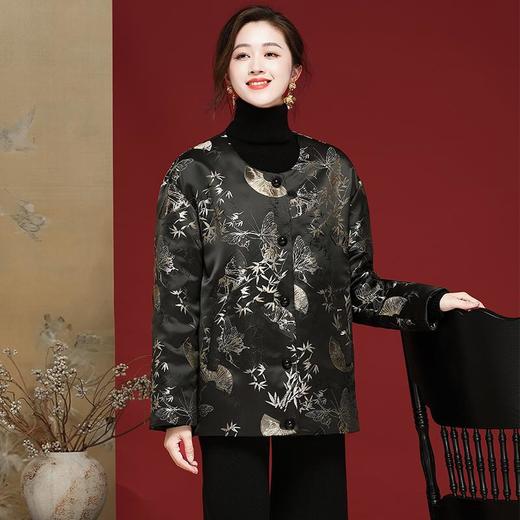 新中式中国风羽绒服，织锦缎提花百搭款OY24388 商品图3