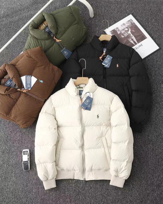 D120806格纹布长袖拉链灯芯绒立领羽绒服男女同款 商品图1