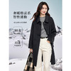 【年终特卖】熙世界黑灰色双面呢羊毛大衣女秋冬新款中长款羊绒牛角扣毛呢外套 商品缩略图1