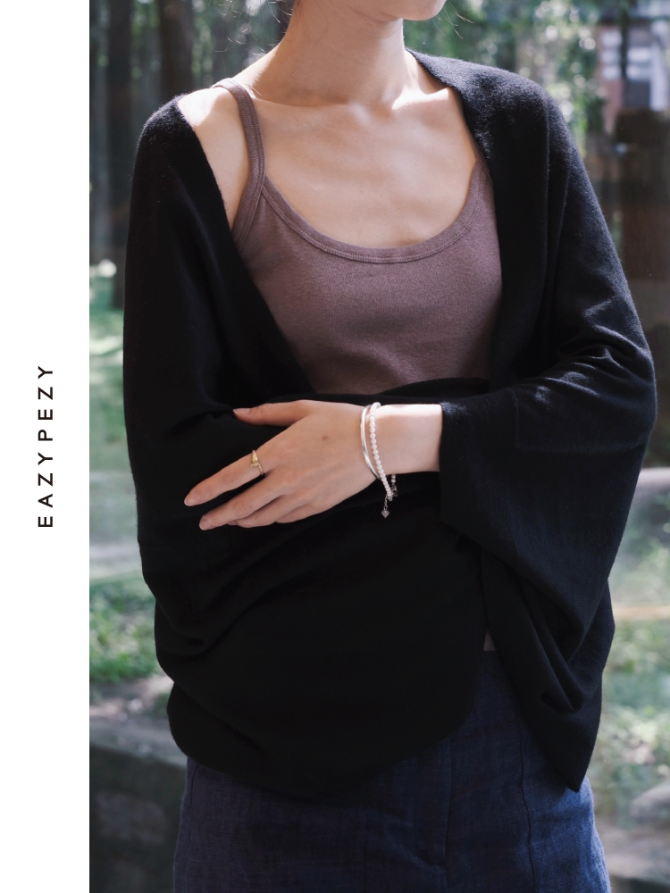 精纺羊绒针织多用围巾披肩