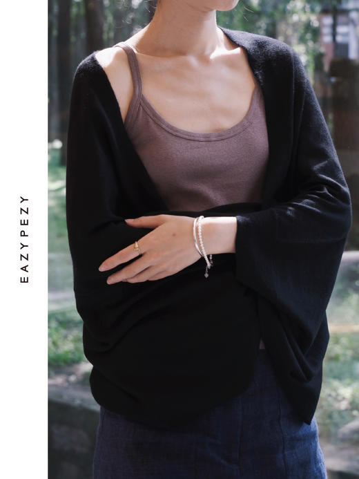 精纺羊绒针织多用围巾披肩 商品图0