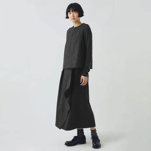 TOAST Boiled Wool Twill Wrap Skirt 女装羊毛半身裙 商品图2