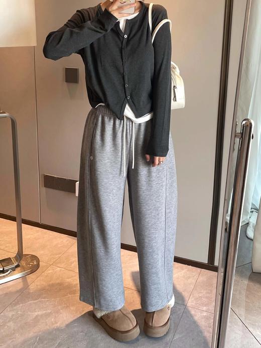 D120833慵懒舒适休闲风加绒九分羊绒气球裤女士阔腿裤 商品图8