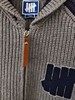 D120802五条杠撞色Logo条纹运动复古元宝针翻领针织衫拉链外套 商品缩略图7