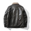 美式痞帅柔软水洗PU皮冬男复古休闲加绒保暖机车皮衣加厚夹克外套 商品缩略图5