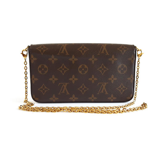 【95新LV路易威登POCHETTE FELICIE手袋M61276棕色老花新款按扣三合一链条包单肩包女士 231125NJS37 商品图4