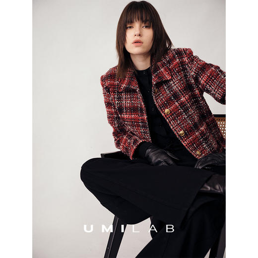 UMILAB｜璀璨*celi*e同源羊毛棉面料 立裁VTG小香外套C1006W 商品图3