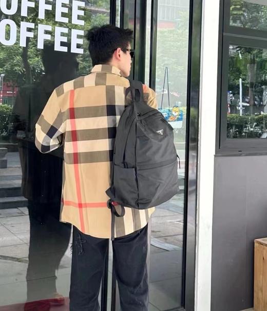 D120863休闲百搭定位裁剪深色大格子长袖衬衫 商品图3