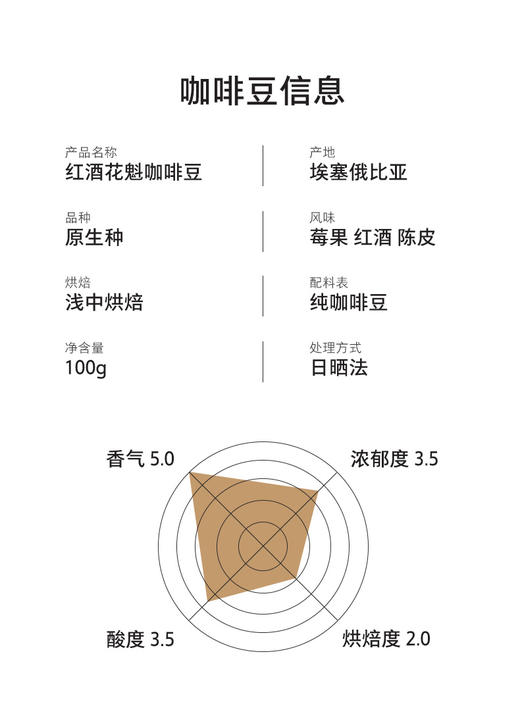 红酒花魁咖啡豆100g 商品图2